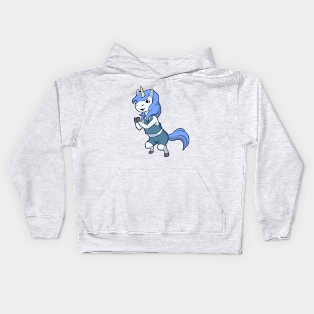 Tabata unicorn Kids Hoodie by Modern Medieval Design